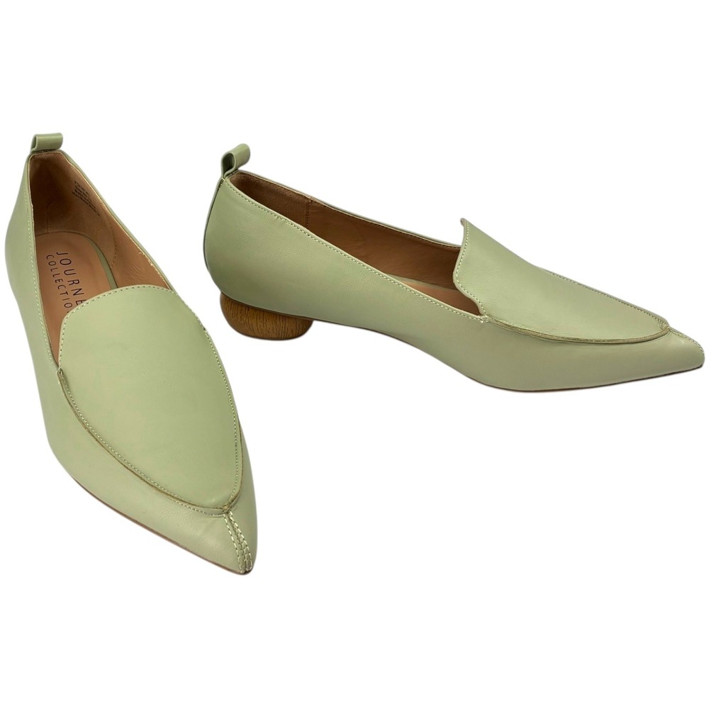 Journee Collection Pistachio Ball Heel Loafer Flats Pointed‎ Toe 7.5